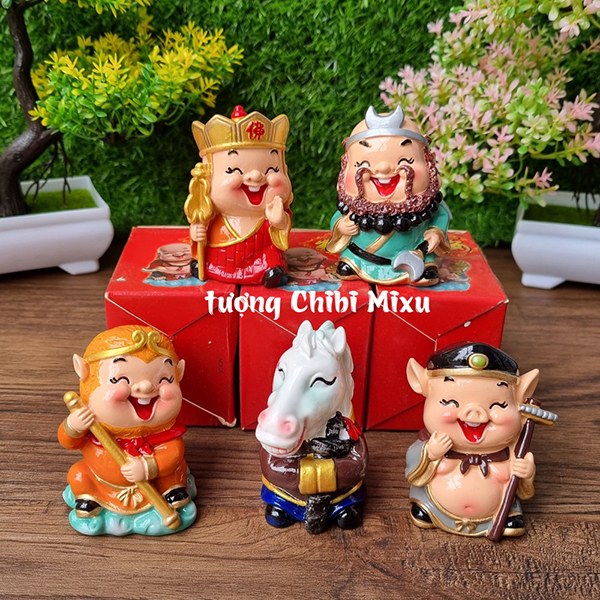 Bộ 05 tượng Tây Du Ký 6cm cao cấp